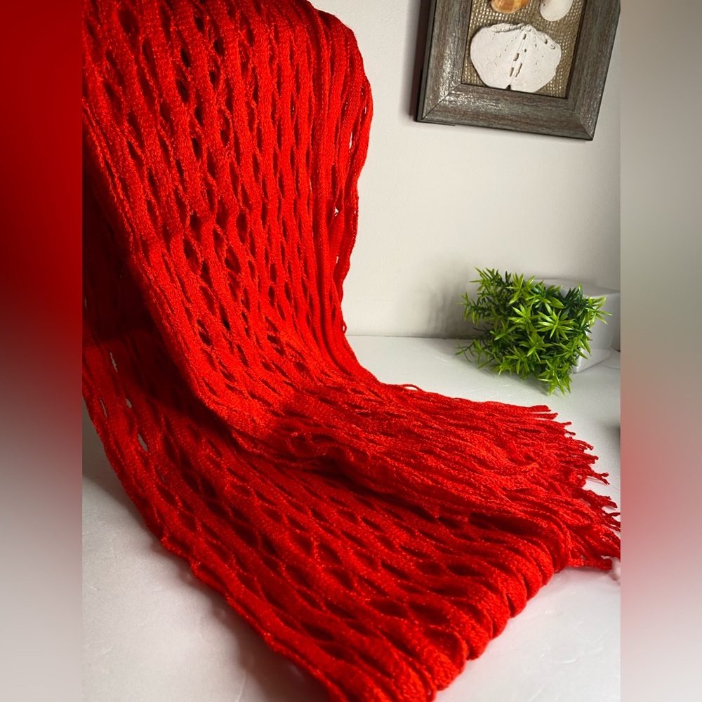 Modernly Chic Red Scarf